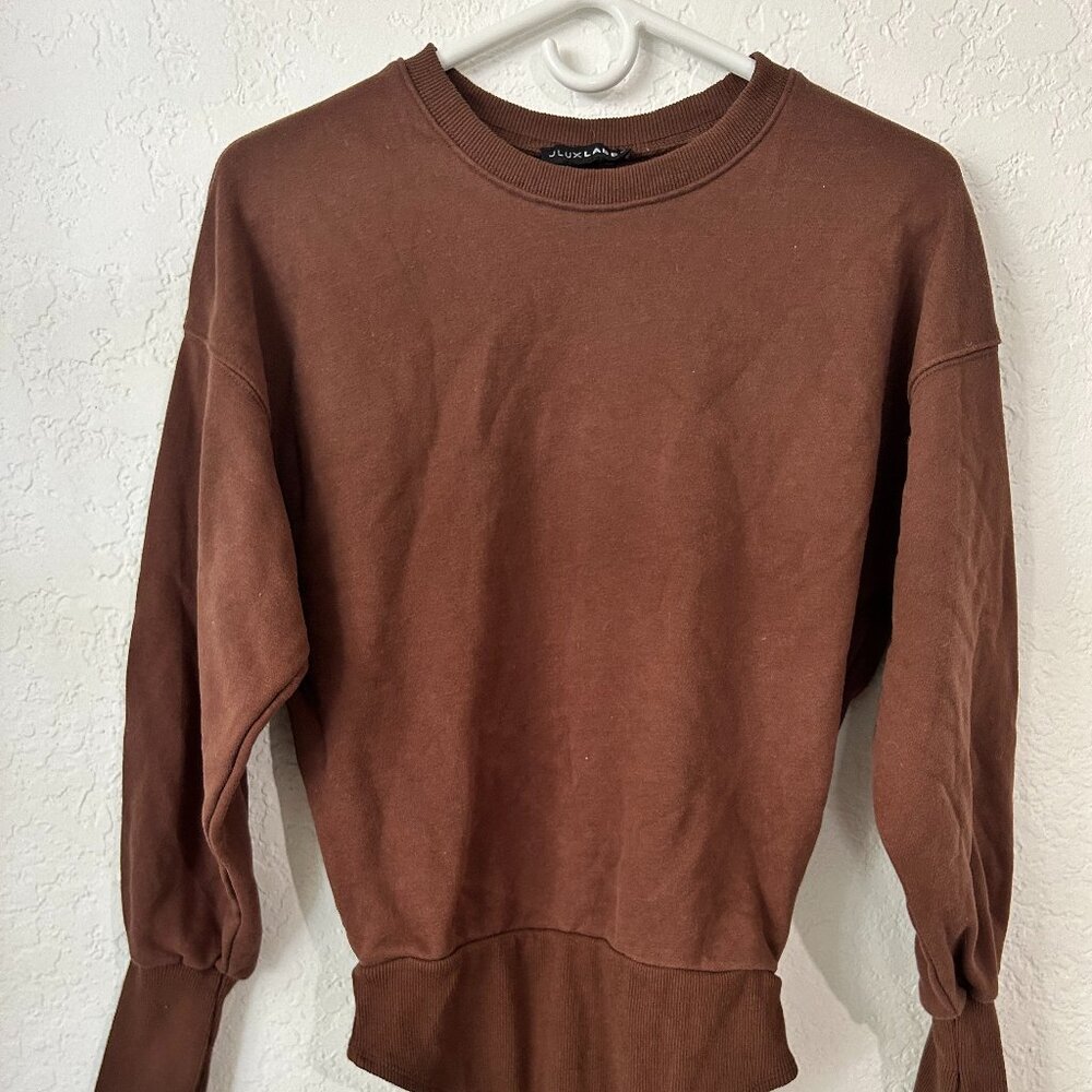 Women's JLUXLABEL Brown Knit Bodysuit